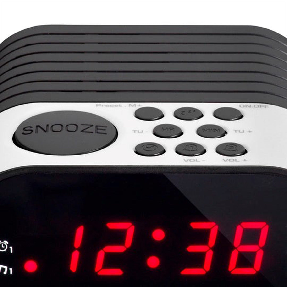 Lenco CR-07 – UKW Radiowecker, 2 Weckzeiten – Weiss