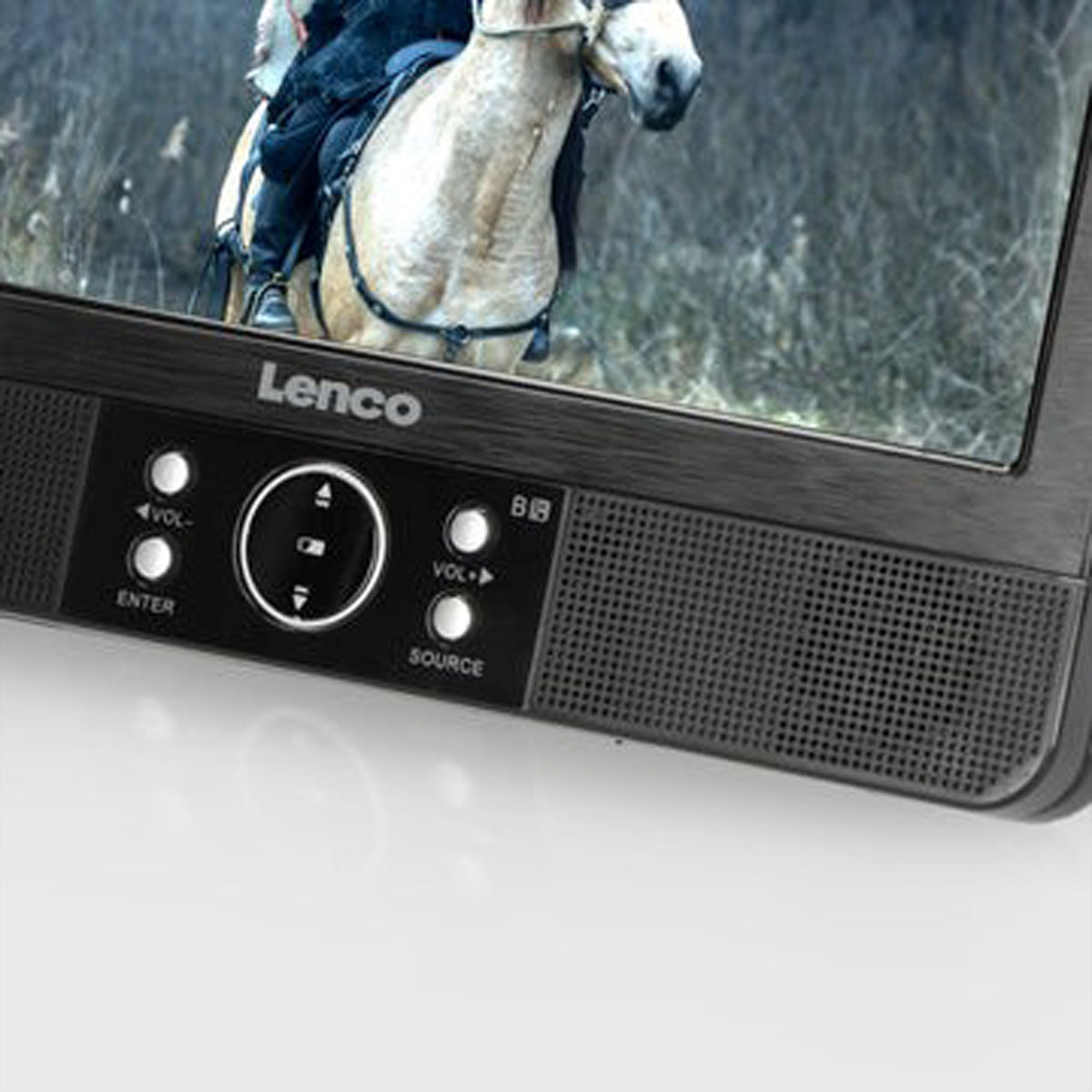 Lenco DVP-939 – 2× 9" Tragbarer DVD-Player, Dual-Screen, 800×480 Pixel, SD/USB, 2 h Akku, Schwarz