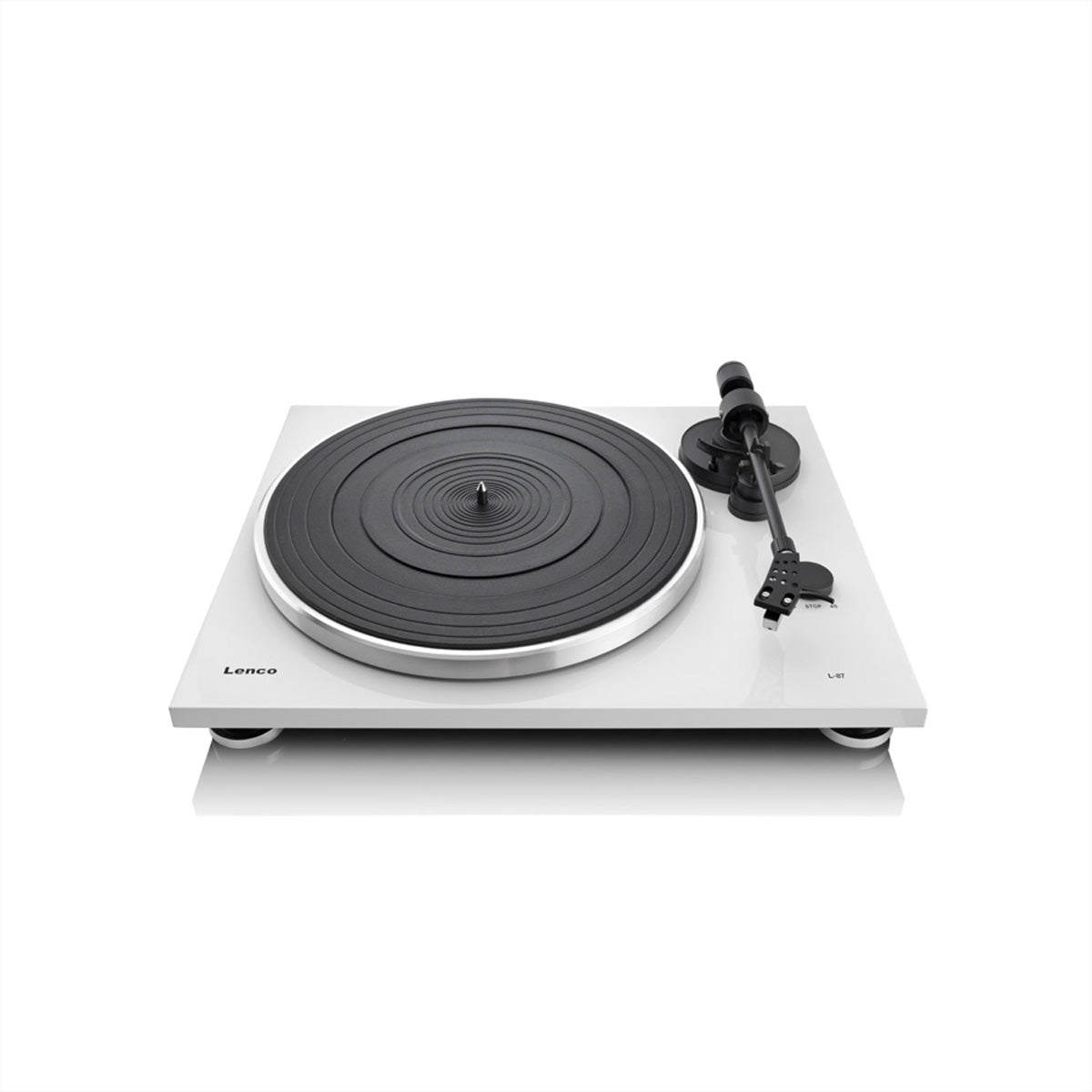 Lenco L-87 Slimline USB – Plattenspieler (Riemenantrieb, halbautomatisch), Phono-Vorverstärker, 33⅓/45 – Weiss