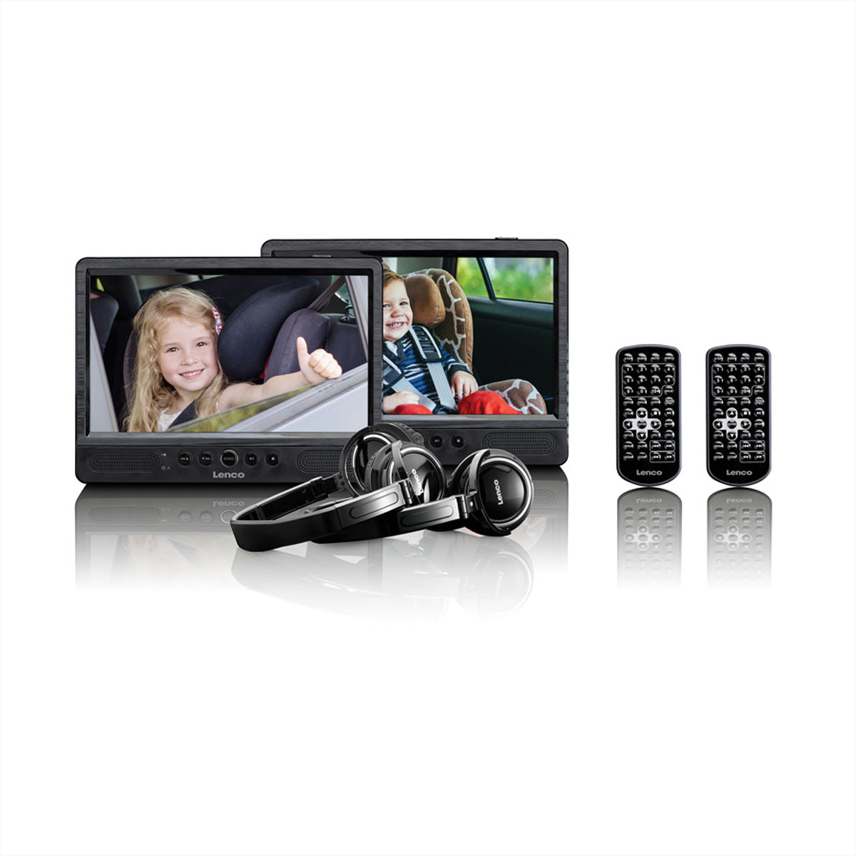 Lenco DVP-1045 – 10" tragbarer DVD-Player, TFT, 1024×600 Pixel, USB, SD, 2× Lautsprecher – Schwarz