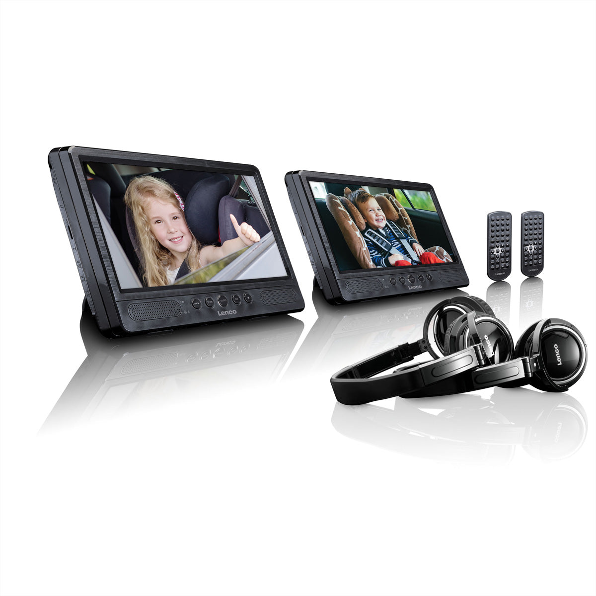Lenco DVP-1045 – 10" tragbarer DVD-Player, TFT, 1024×600 Pixel, USB, SD, 2× Lautsprecher – Schwarz