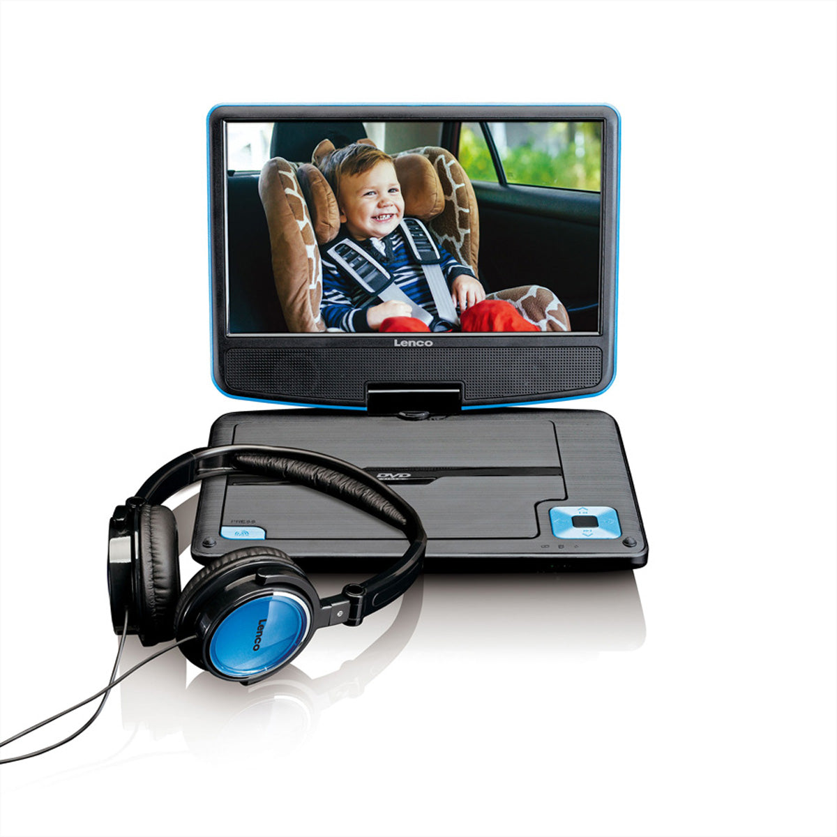 Lenco DVP-910 – 9" Portabler DVD-Player, Blau