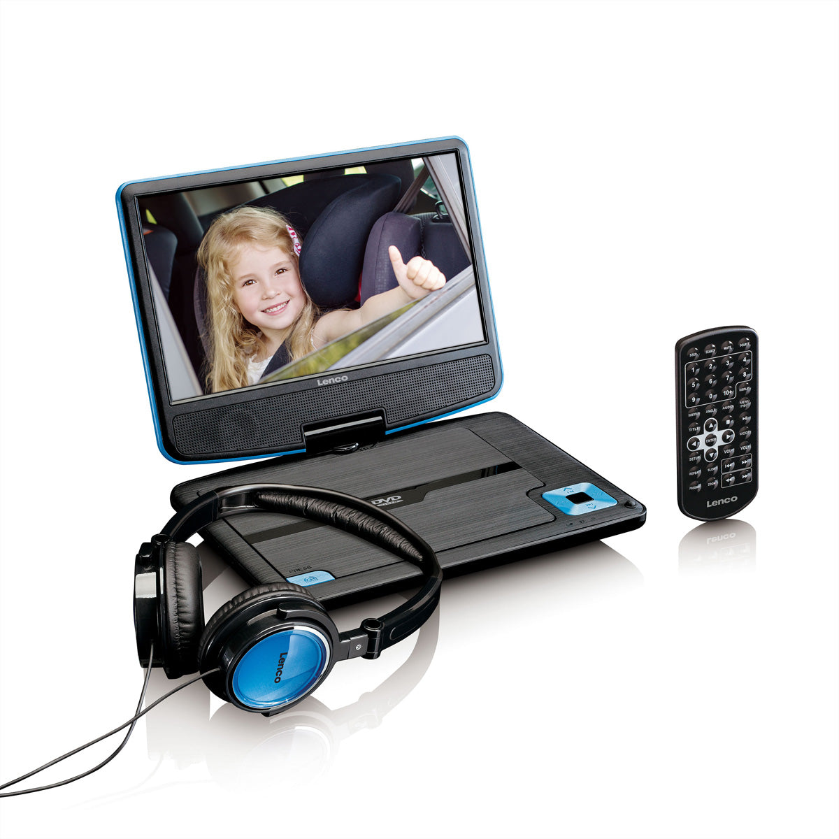 Lenco DVP-910 – 9" Portabler DVD-Player, Blau