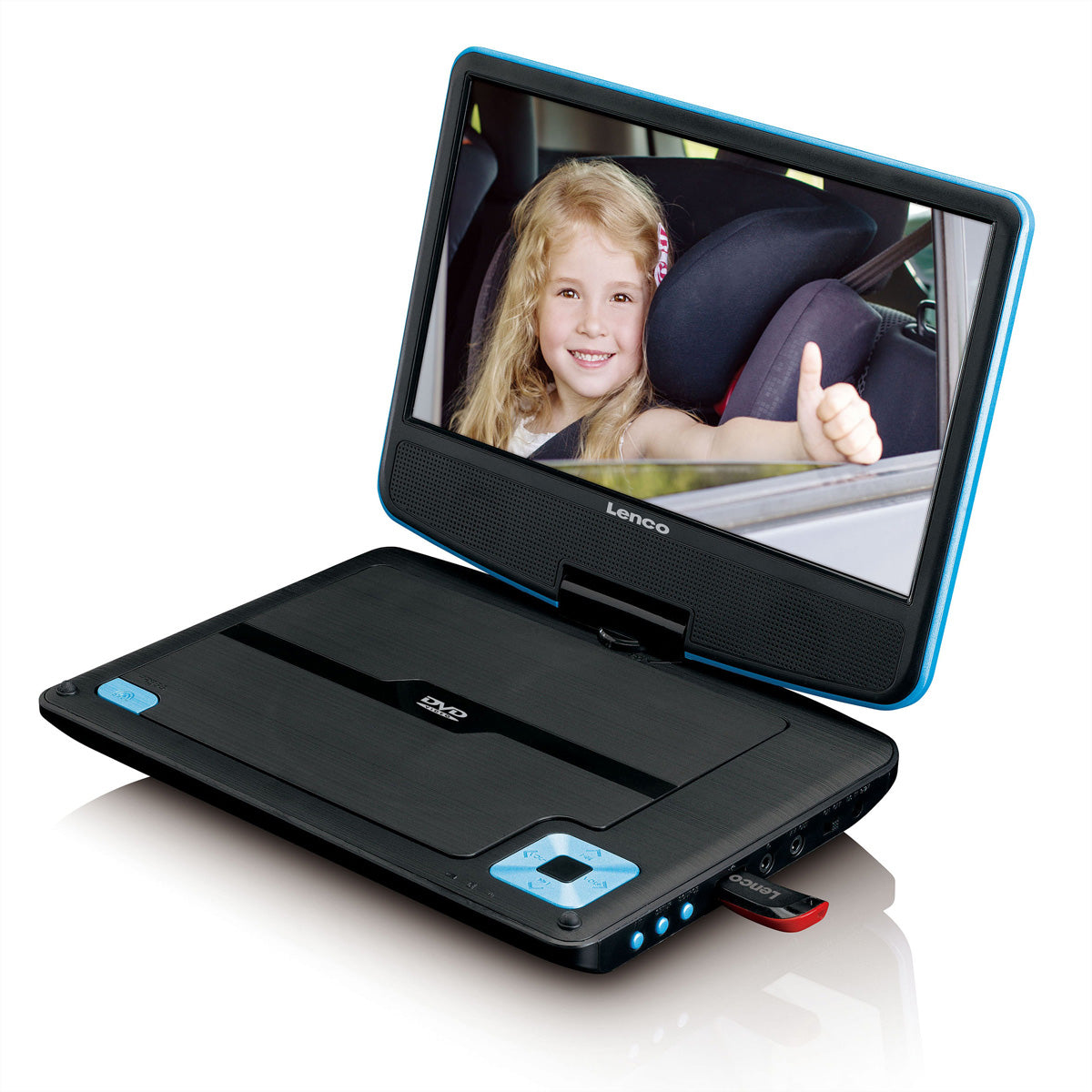 Lenco DVP-910 – 9" Portabler DVD-Player, Blau
