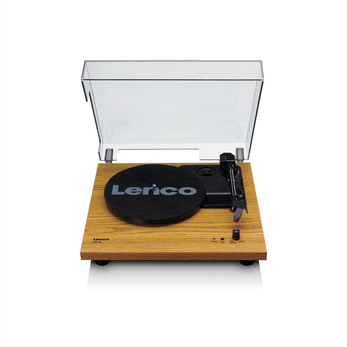 Lenco LS-10WD – Plattenspieler (Riemenantrieb, halbautomatisch), integrierter Lautsprecher, 33⅓/45/78 U/min – Holz