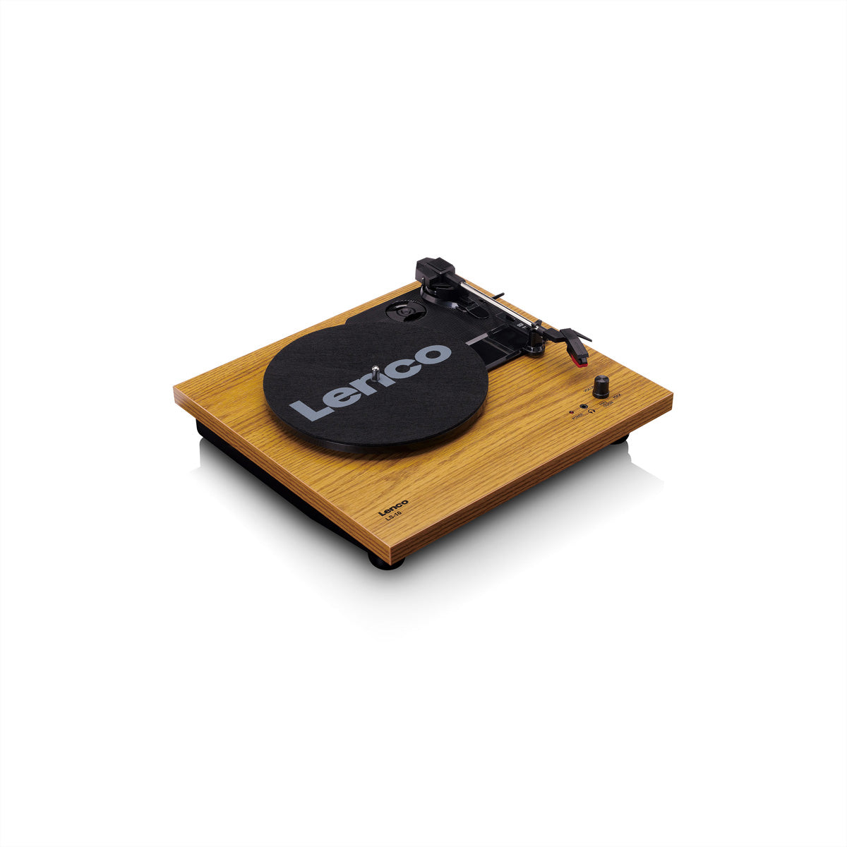 Lenco LS-10WD – Plattenspieler (Riemenantrieb, halbautomatisch), integrierter Lautsprecher, 33⅓/45/78 U/min – Holz