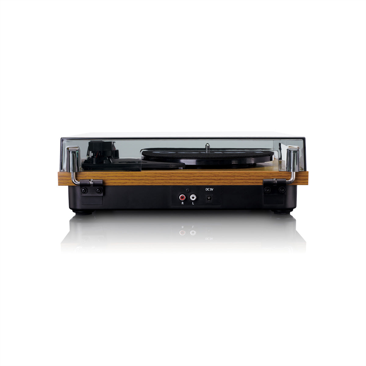 Lenco LS-10WD – Plattenspieler (Riemenantrieb, halbautomatisch), integrierter Lautsprecher, 33⅓/45/78 U/min – Holz