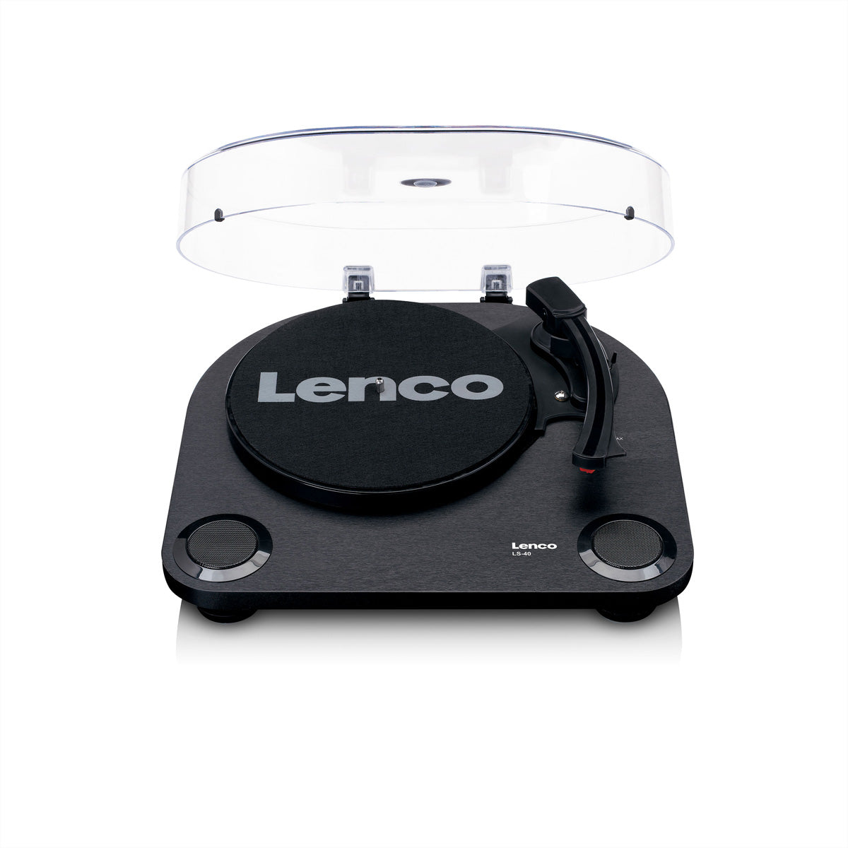 Lenco LS-40BK – Plattenspieler (Riemenantrieb, halbautomatisch), 33⅓/45 U/min – Schwarz