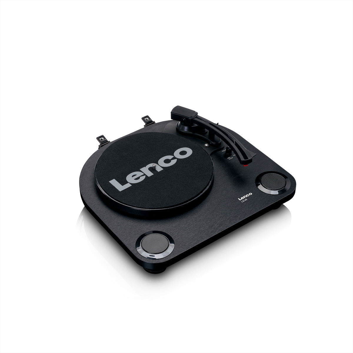 Lenco LS-40BK – Plattenspieler (Riemenantrieb, halbautomatisch), 33⅓/45 U/min – Schwarz