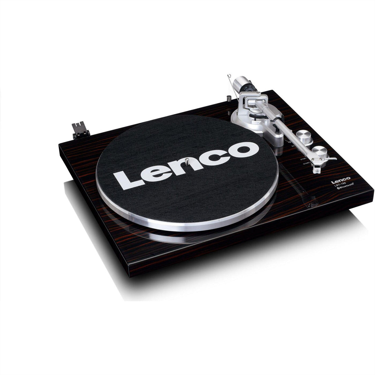 Lenco LBT-188 – Plattenspieler (Riemenantrieb), Bluetooth, Phono-Vorverstärker, 33⅓/45 U/min – Walnuss