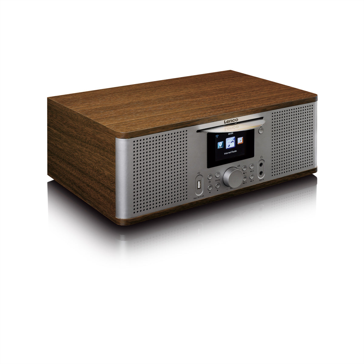 Lenco DIR-270 – Internetradio, DAB+/UKW, Bluetooth, WLAN – Nussbaum