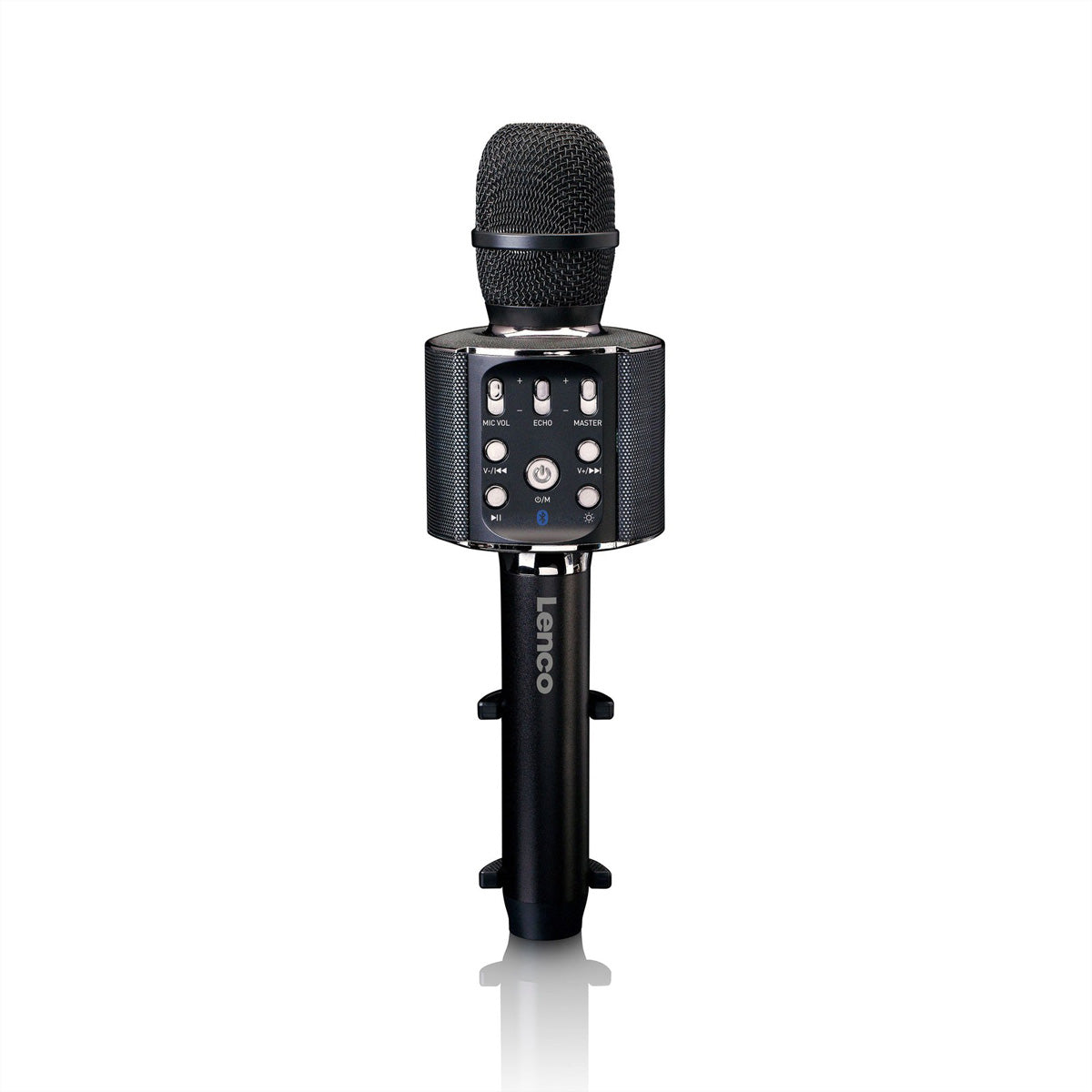 Lenco BMC-090 Karaoke-Mikrofon – Bluetooth, Kabellos, 8 h Akku, 5 W, für HiFi-Geräte/Mobiltelefone, Schwarz