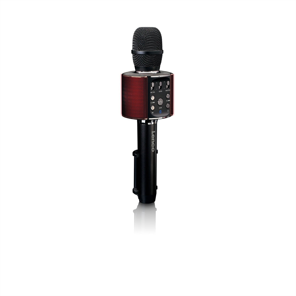 Lenco BMC-090 Karaoke-Mikrofon – Bluetooth, Kabellos, 8 h Akku, 5 W, für HiFi-Geräte/Mobiltelefone, Schwarz
