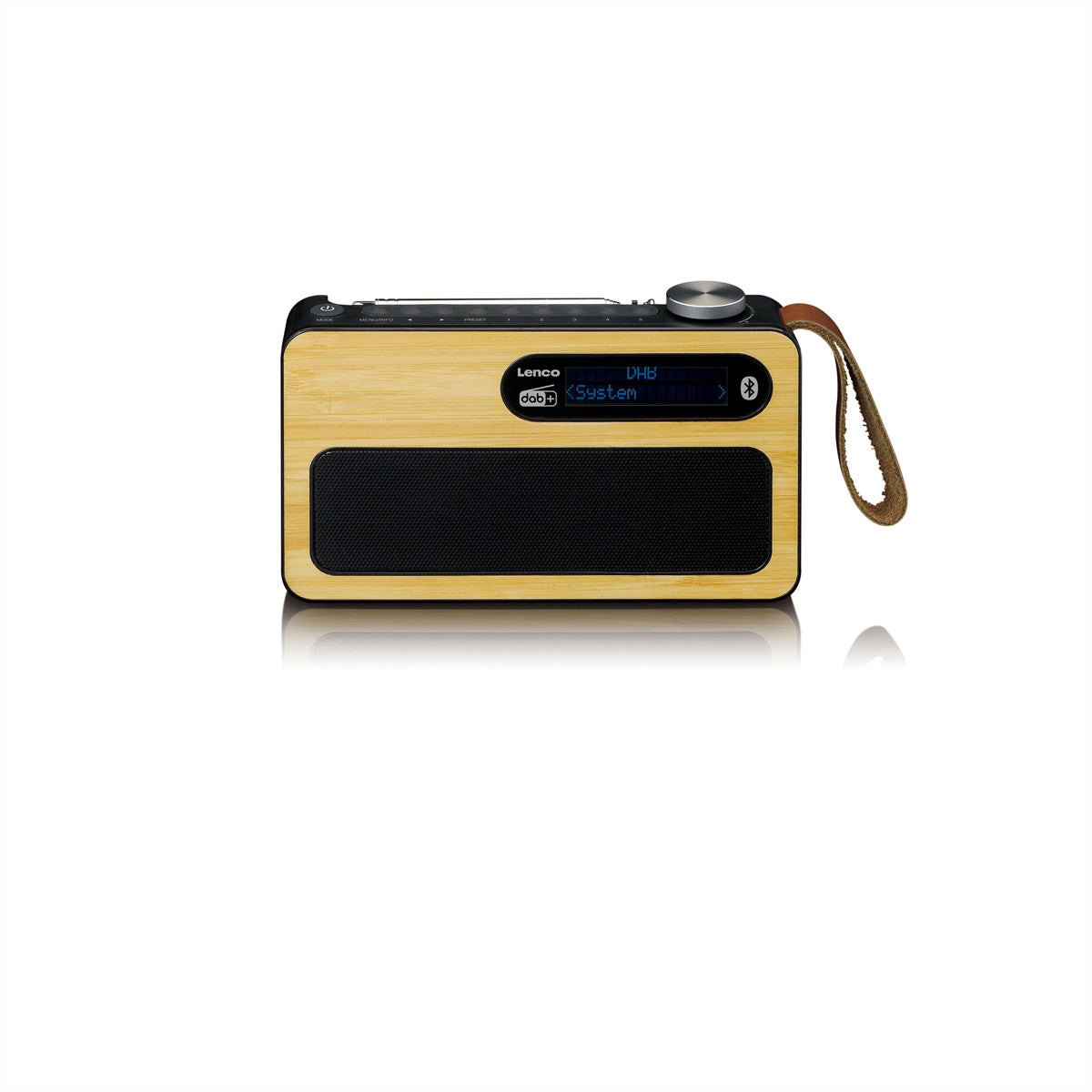 Lenco PDR-040 – DAB+/UKW-Tischradio, Bluetooth – Bambus/Schwarz