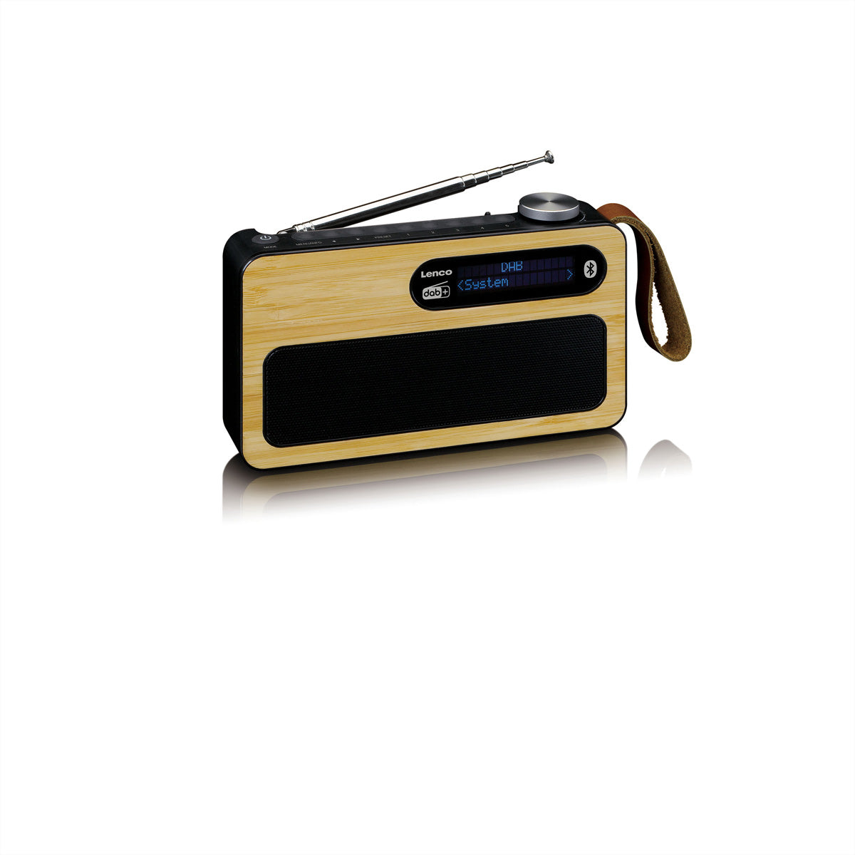 Lenco PDR-040 – DAB+/UKW-Tischradio, Bluetooth – Bambus/Schwarz