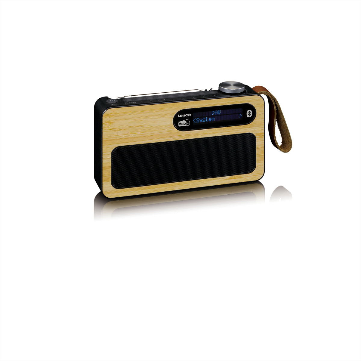 Lenco PDR-040 – DAB+/UKW-Tischradio, Bluetooth – Bambus/Schwarz