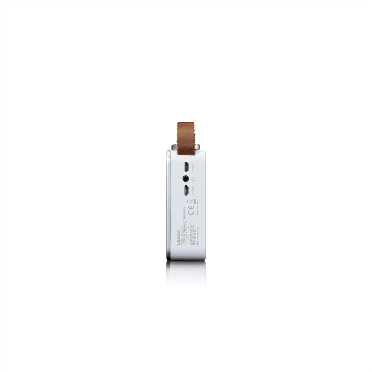 Lenco PDR-040 – DAB+ Radio, Akkulaufzeit 12 h, Bluetooth 5.0, Bambus/Weiss