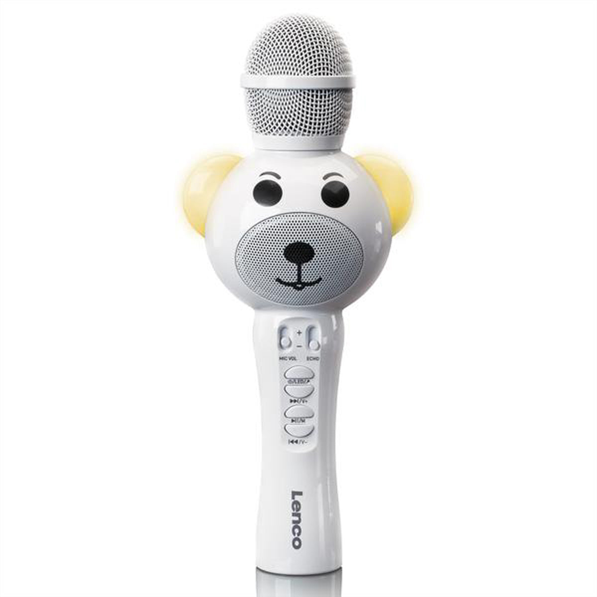 Lenco BMC-060 – Karaoke-Mikrofon – USB, Kabellos, 5 W, für MicroSD, Weiss