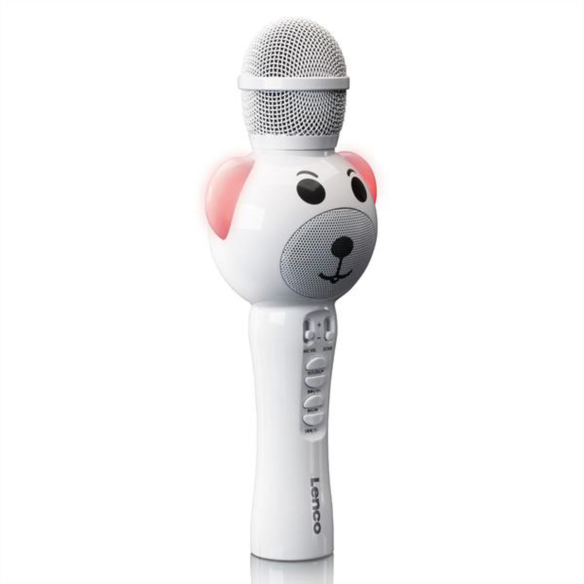 Lenco BMC-060 – Karaoke-Mikrofon – USB, Kabellos, 5 W, für MicroSD, Weiss