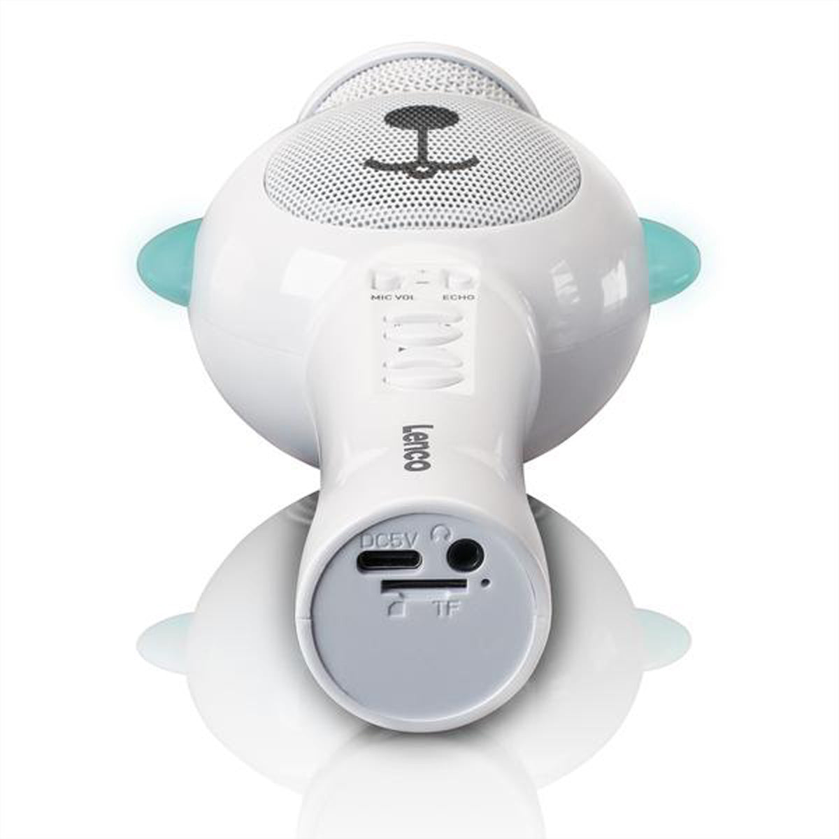 Lenco BMC-060 – Karaoke-Mikrofon – USB, Kabellos, 5 W, für MicroSD, Weiss