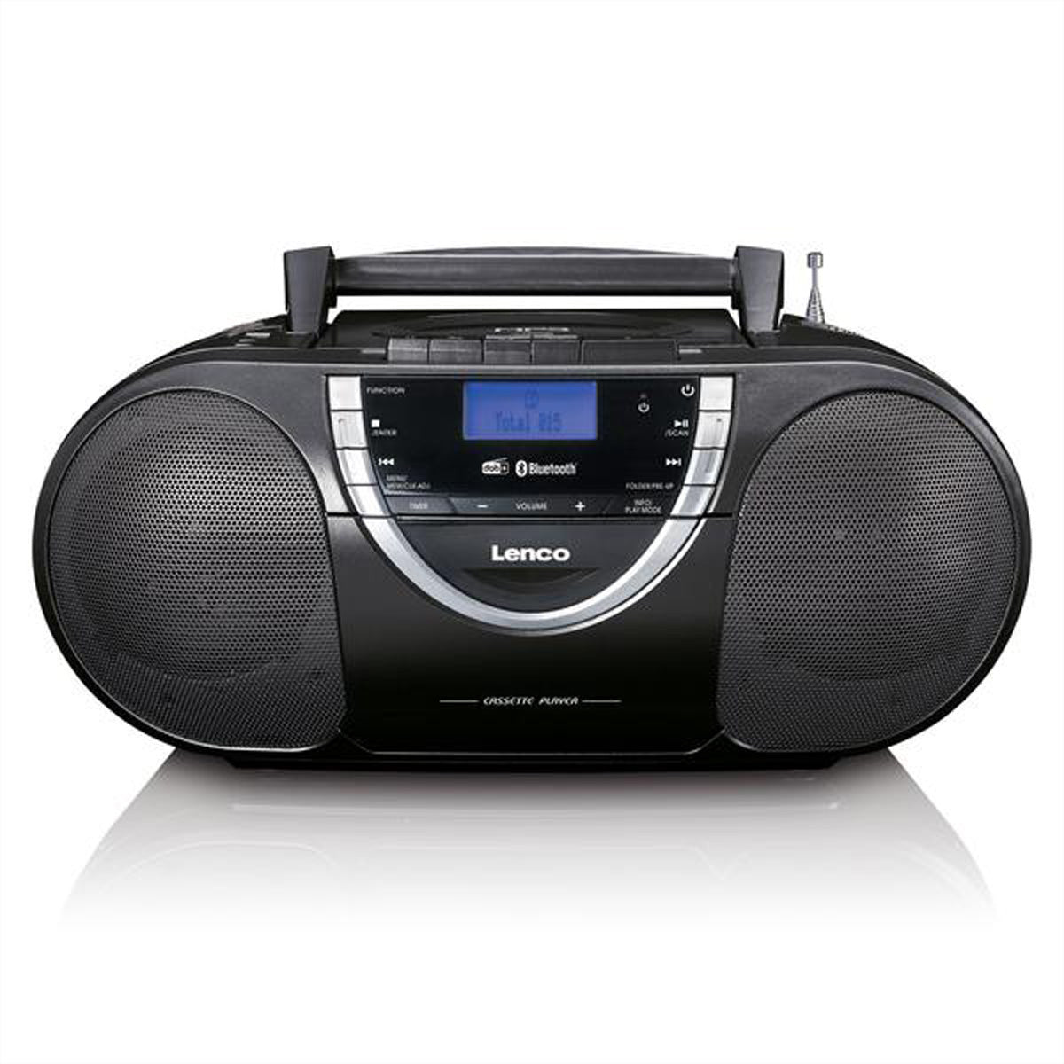 Lenco SCD-6900 – CD-Boombox, DAB+/UKW, Bluetooth, Kassette, USB, AUX – Schwarz