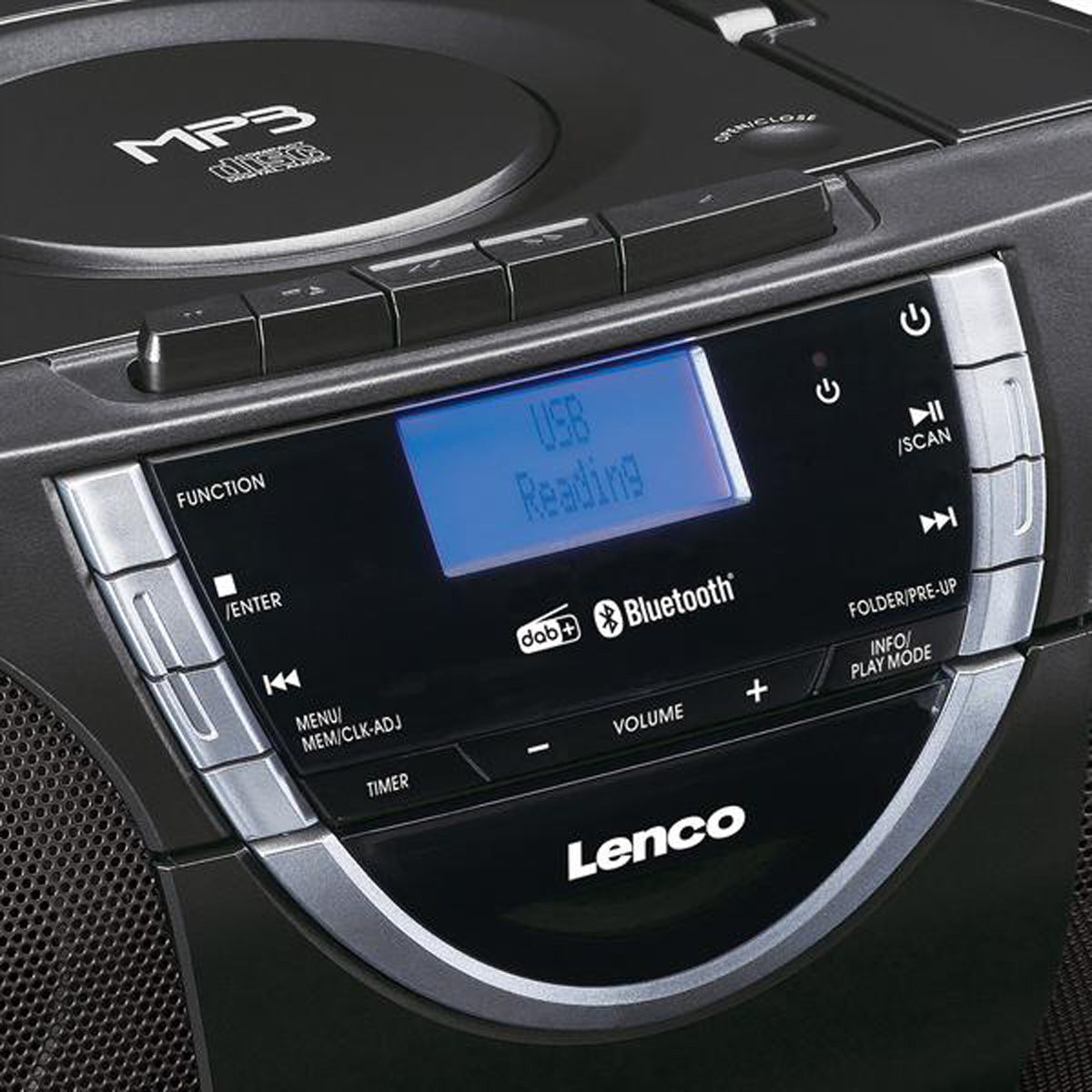 Lenco SCD-6900 – CD-Boombox, DAB+/UKW, Bluetooth, Kassette, USB, AUX – Schwarz
