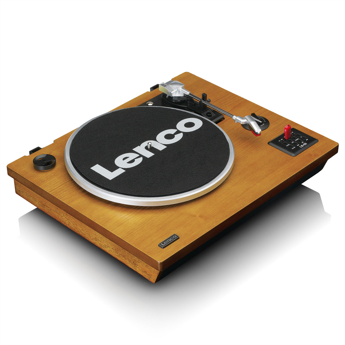 Lenco LS-55 – Plattenspieler (Riemenantrieb, halbautomatisch), Bluetooth, USB, 33⅓/45/78 U/min – Walnuss