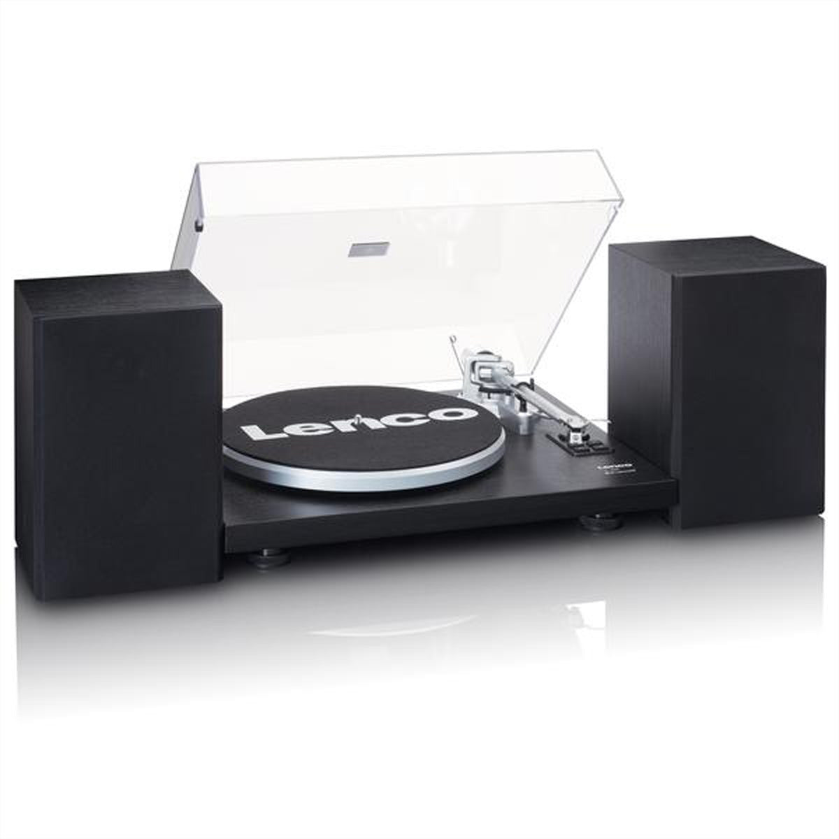 Lenco LS-500 – Plattenspieler (Riemenantrieb), Bluetooth, Phono-Vorverstärker, 33⅓/45 U/min – Schwarz