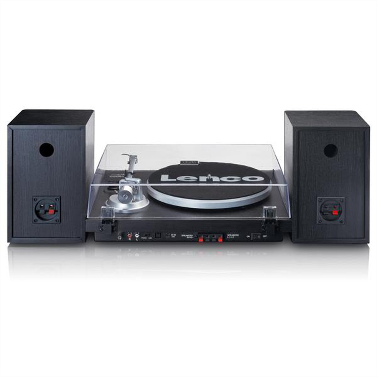 Lenco LS-500 – Plattenspieler (Riemenantrieb), Bluetooth, Phono-Vorverstärker, 33⅓/45 U/min – Schwarz