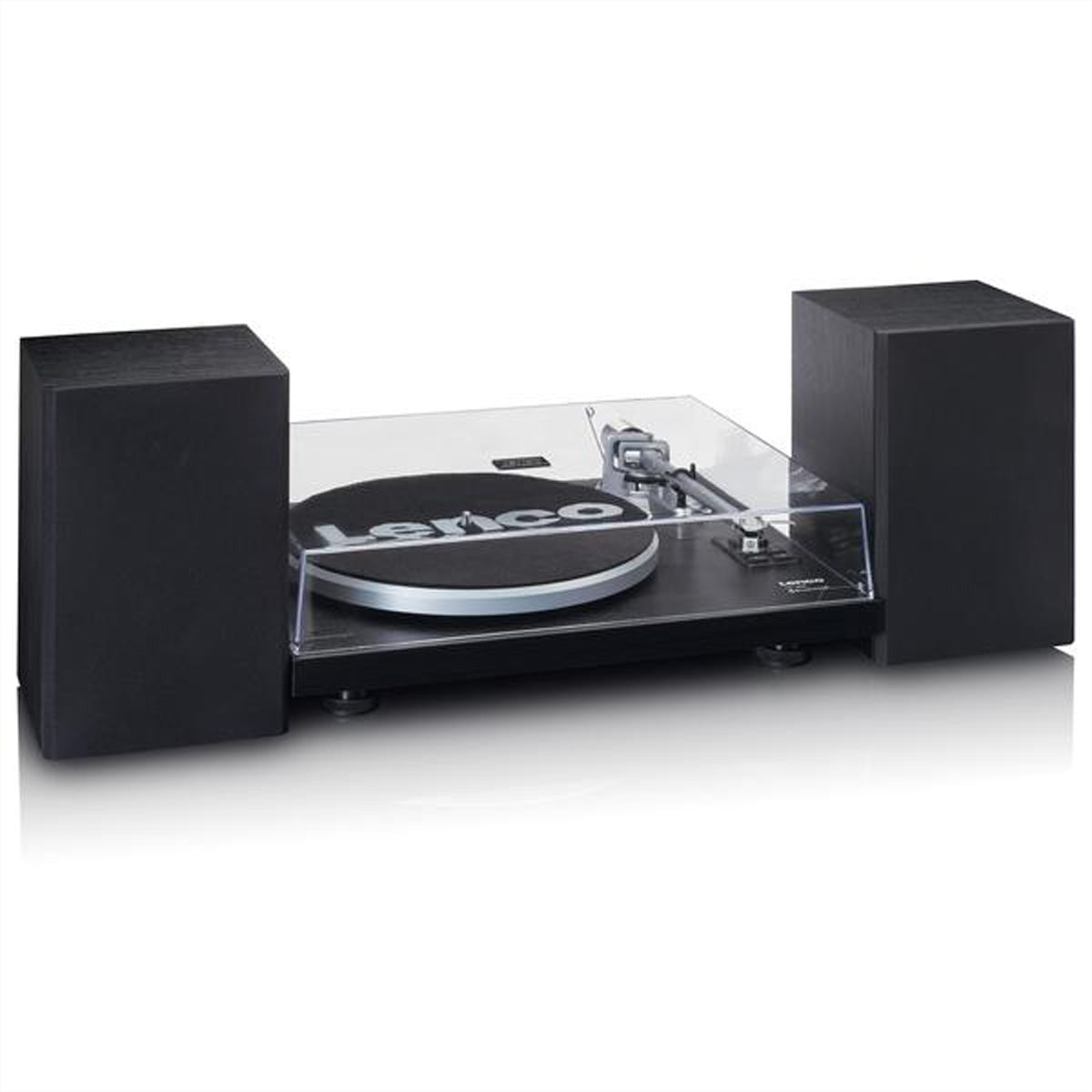 Lenco LS-500 – Plattenspieler (Riemenantrieb), Bluetooth, Phono-Vorverstärker, 33⅓/45 U/min – Schwarz