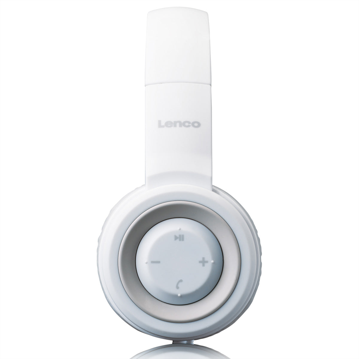Lenco HPB-330 On-Ear Kopfhörer – Stereo, Kabel + BT, 3,5 mm Klinke, Weiss, BT 5.0