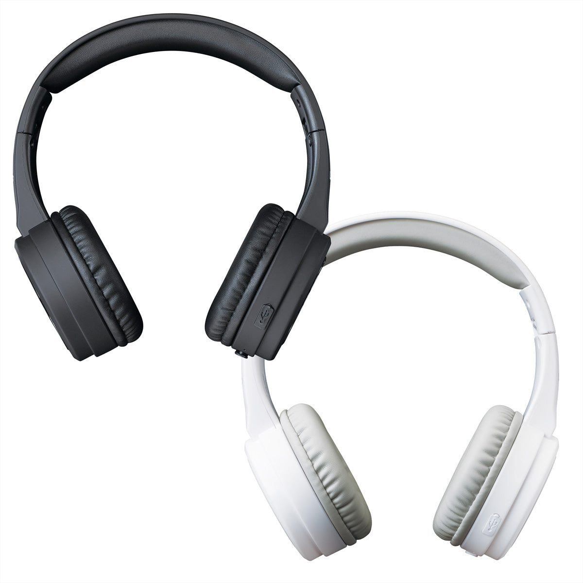 Lenco HPB-330 On-Ear Kopfhörer – Stereo, Kabel + BT, 3,5 mm Klinke, Weiss, BT 5.0