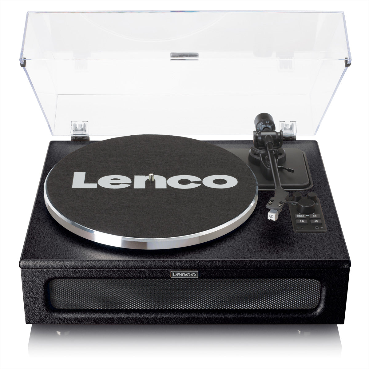 Lenco LS-430 – Plattenspieler (Riemenantrieb), Bluetooth, Phono-Vorverstärker, 33⅓/45 U/min – Schwarz