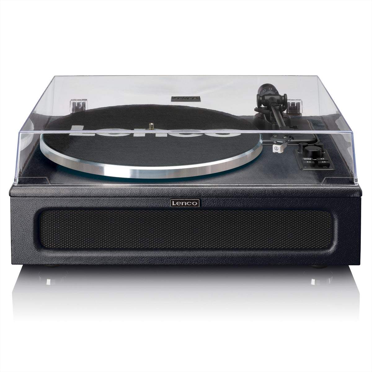 Lenco LS-430 – Plattenspieler (Riemenantrieb), Bluetooth, Phono-Vorverstärker, 33⅓/45 U/min – Schwarz