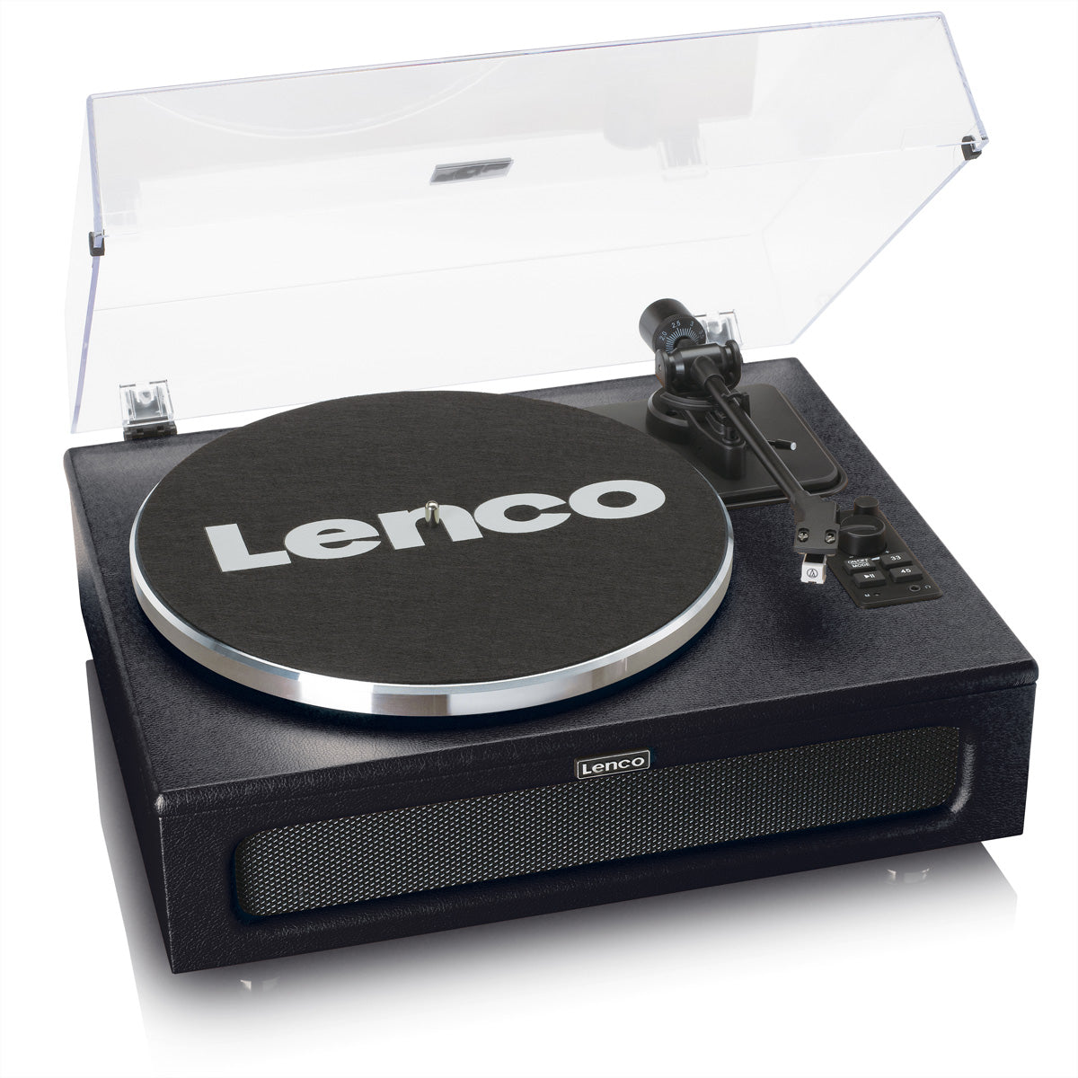 Lenco LS-430 – Plattenspieler (Riemenantrieb), Bluetooth, Phono-Vorverstärker, 33⅓/45 U/min – Schwarz
