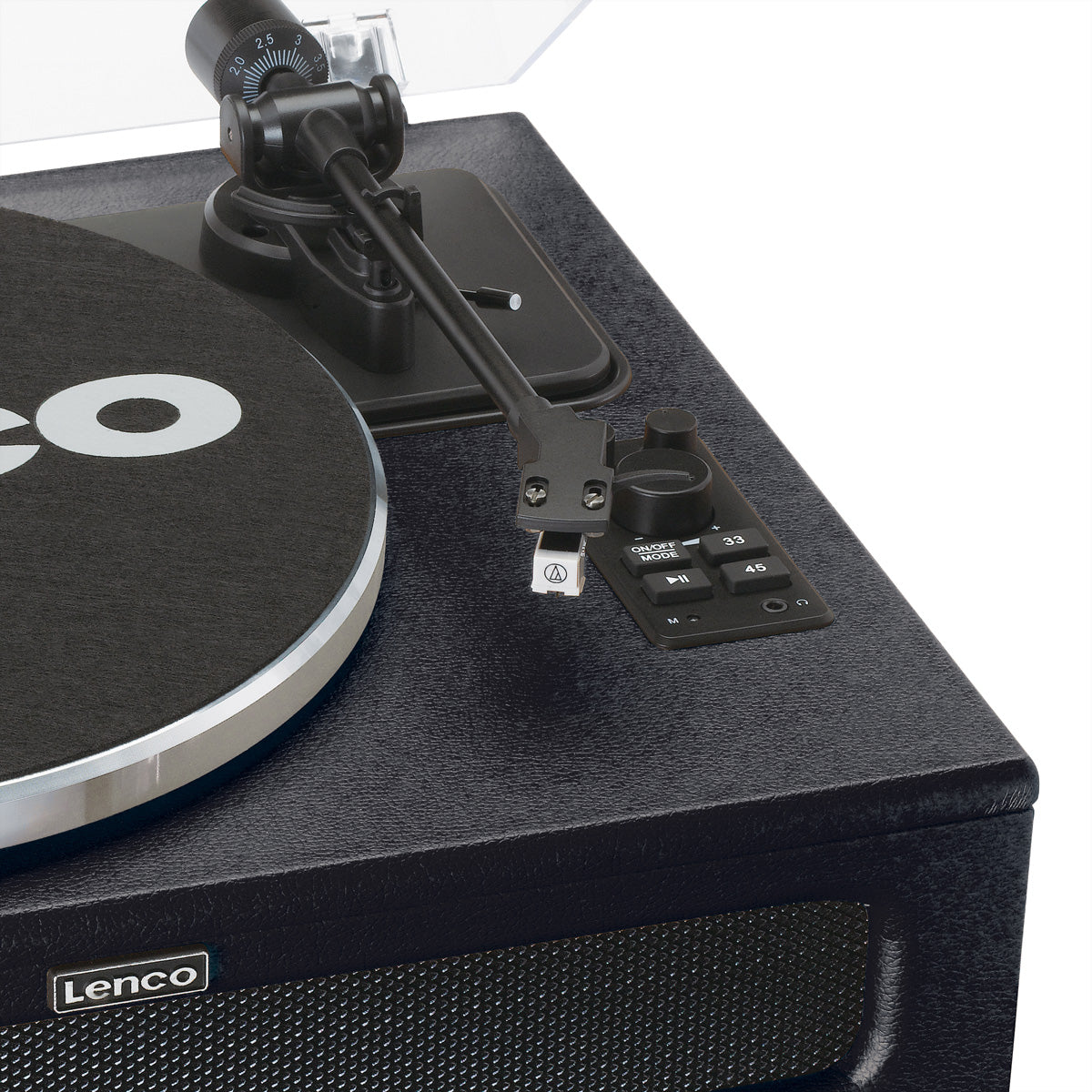Lenco LS-430 – Plattenspieler (Riemenantrieb), Bluetooth, Phono-Vorverstärker, 33⅓/45 U/min – Schwarz