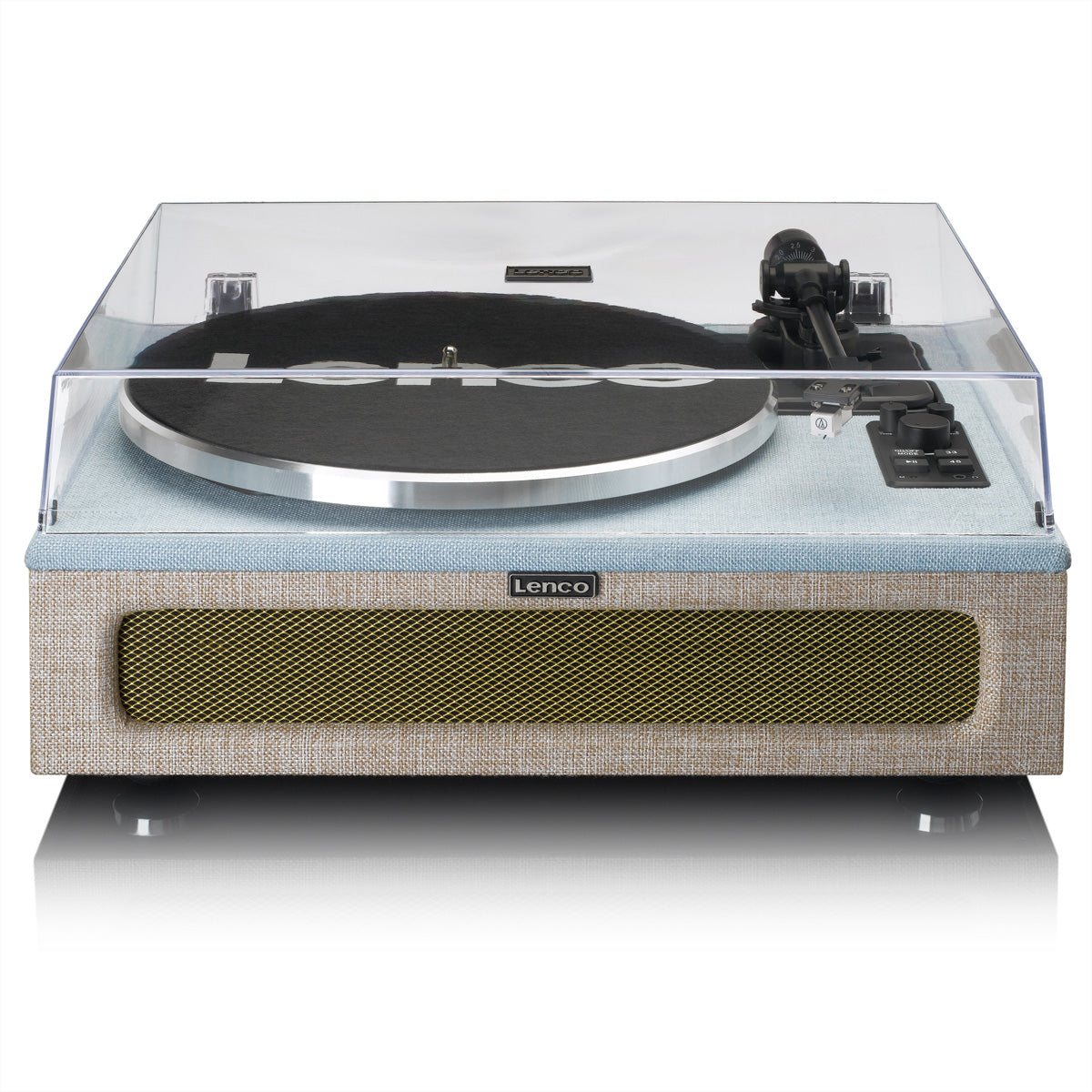 Lenco LS-440 – Plattenspieler (Riemenantrieb, Automatisch), Bluetooth, Phono-Vorverstärker, 33⅓/45 U/min – Blau/Beige