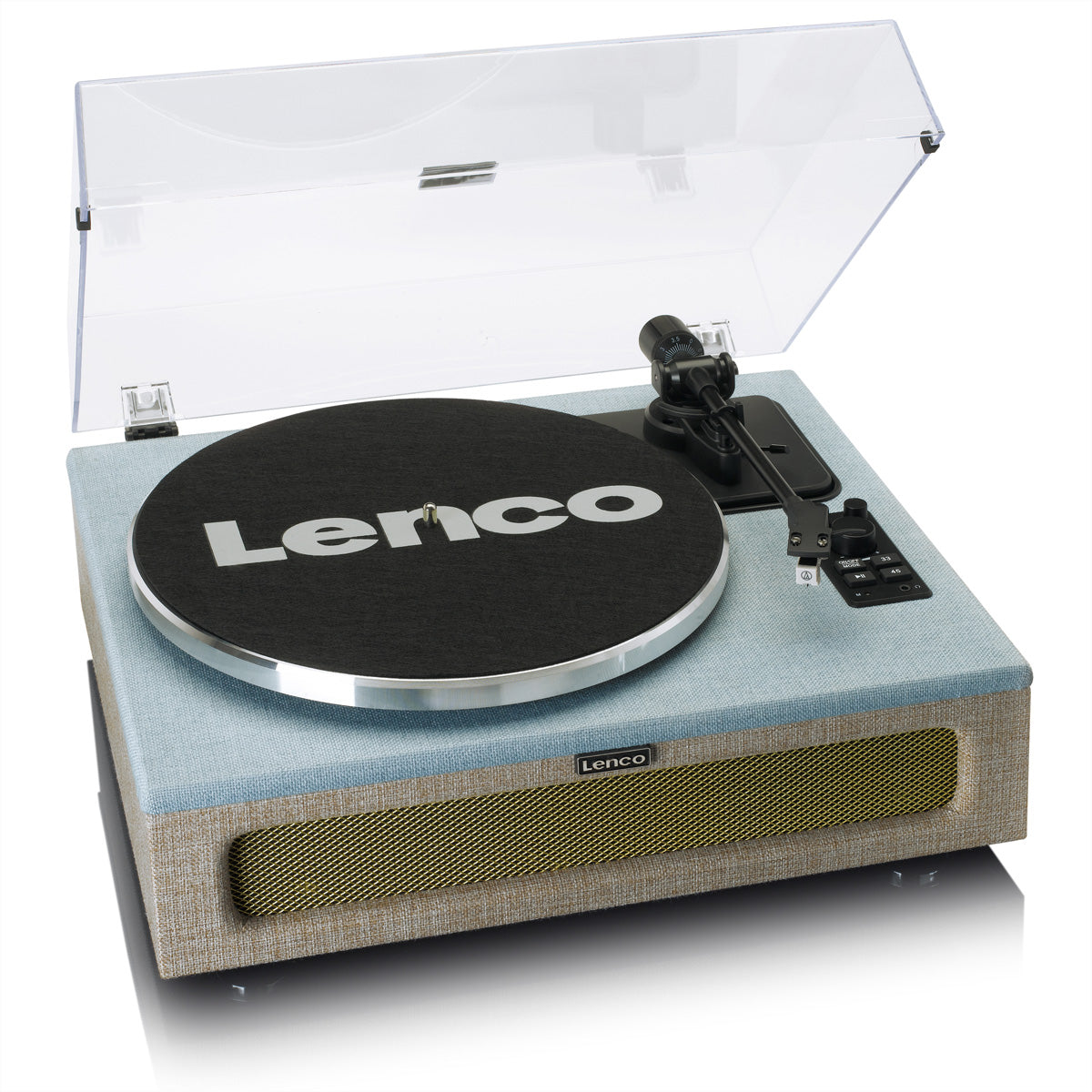 Lenco LS-440 – Plattenspieler (Riemenantrieb, Automatisch), Bluetooth, Phono-Vorverstärker, 33⅓/45 U/min – Blau/Beige