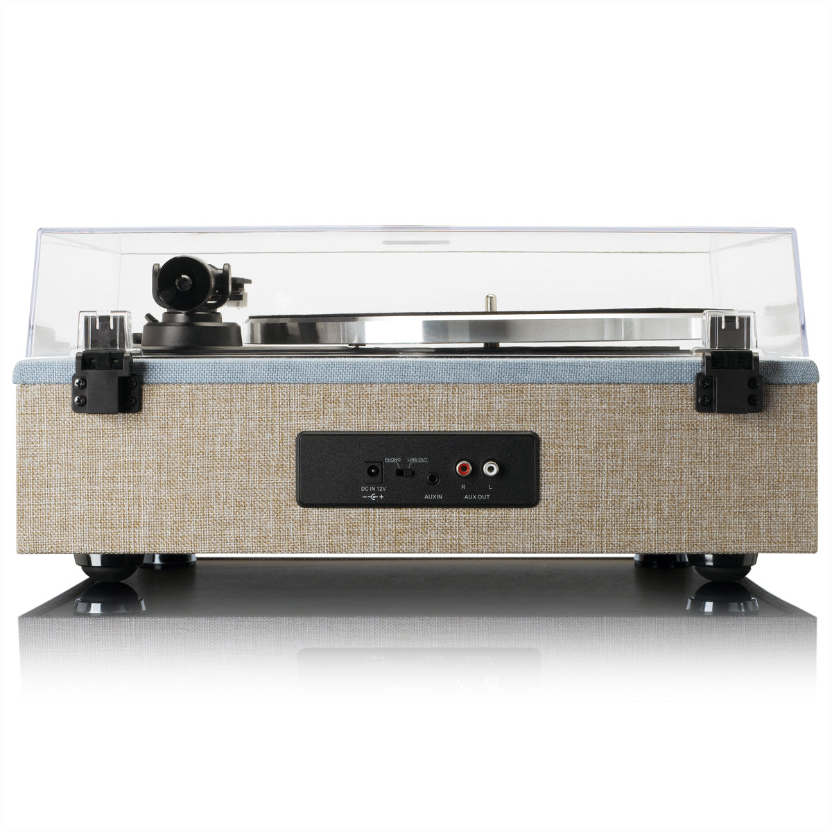 Lenco LS-440 – Plattenspieler (Riemenantrieb, Automatisch), Bluetooth, Phono-Vorverstärker, 33⅓/45 U/min – Blau/Beige
