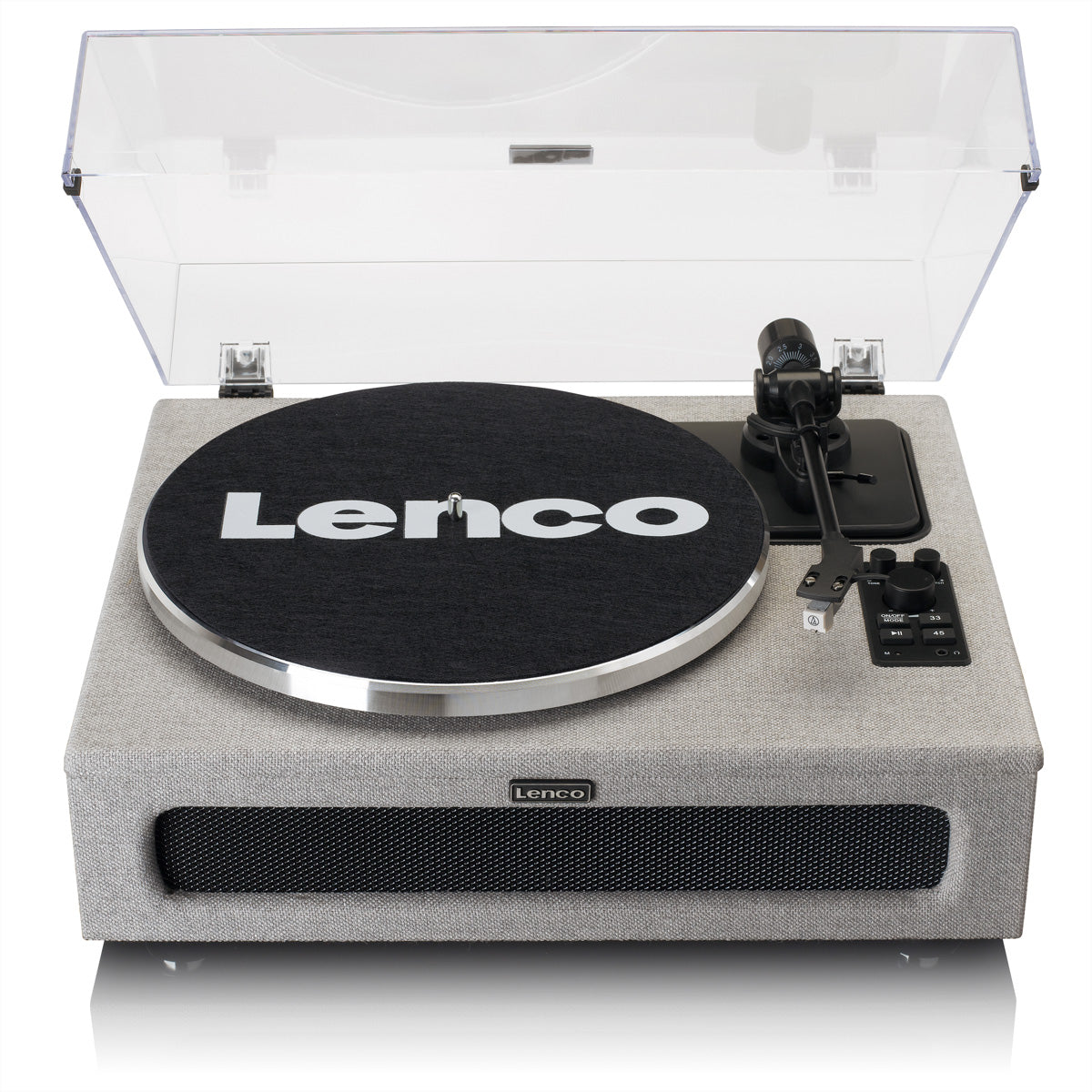 Lenco LS-440 – Plattenspieler (Riemenantrieb, automatisch), Bluetooth, Vorverstärker, 33/45 U/min – Grau