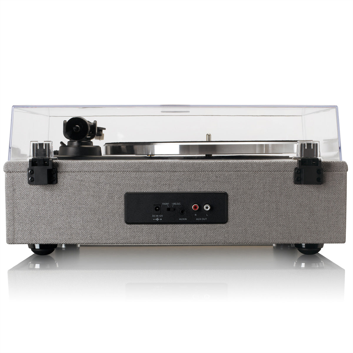 Lenco LS-440 – Plattenspieler (Riemenantrieb, automatisch), Bluetooth, Vorverstärker, 33/45 U/min – Grau
