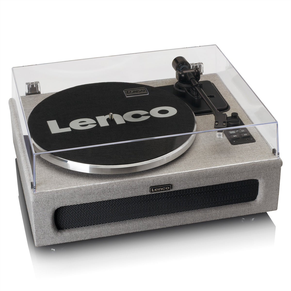 Lenco LS-440 – Plattenspieler (Riemenantrieb, automatisch), Bluetooth, Vorverstärker, 33/45 U/min – Grau