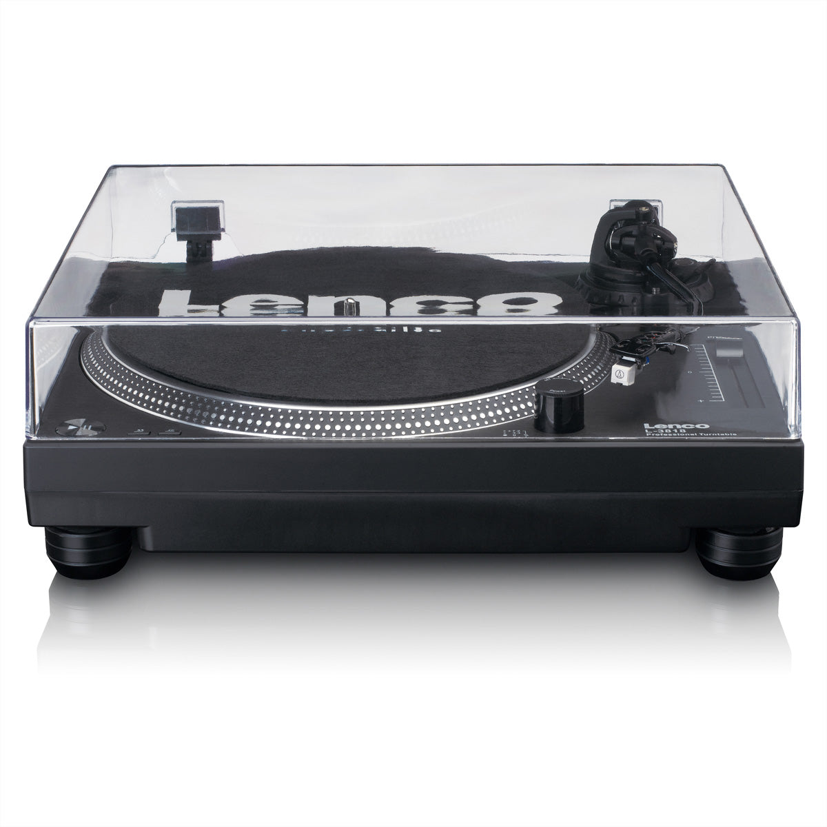 Lenco L-3818BK – Plattenspieler (Direktantrieb, automatisch), Phono-Vorverstärker, 33⅓/45 U/min – Schwarz