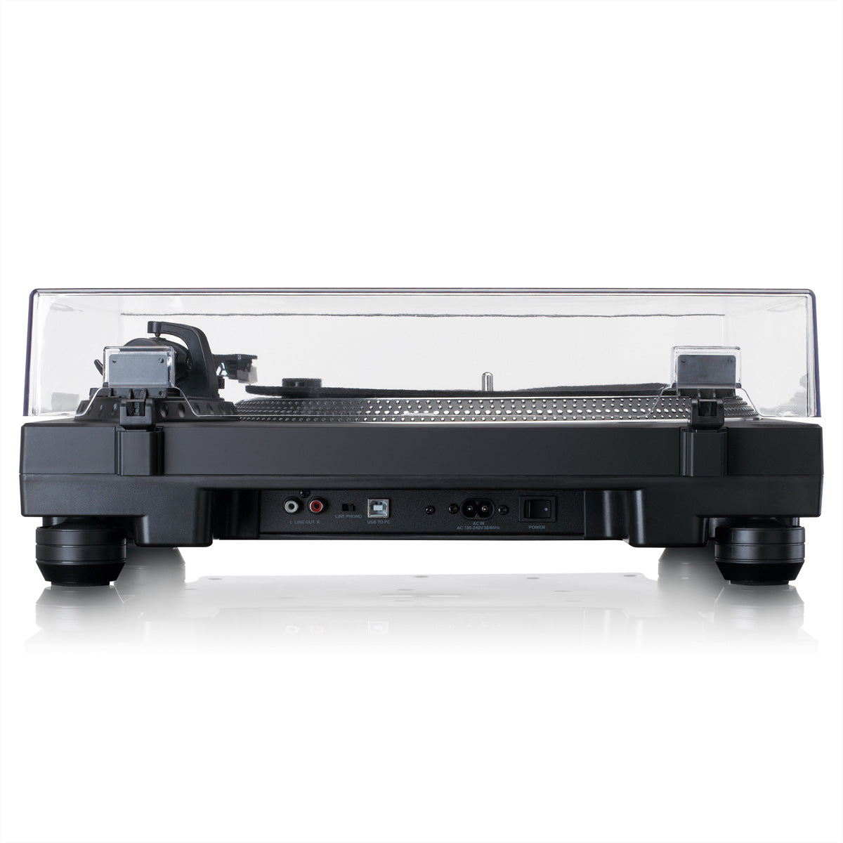 Lenco L-3818BK – Plattenspieler (Direktantrieb, automatisch), Phono-Vorverstärker, 33⅓/45 U/min – Schwarz