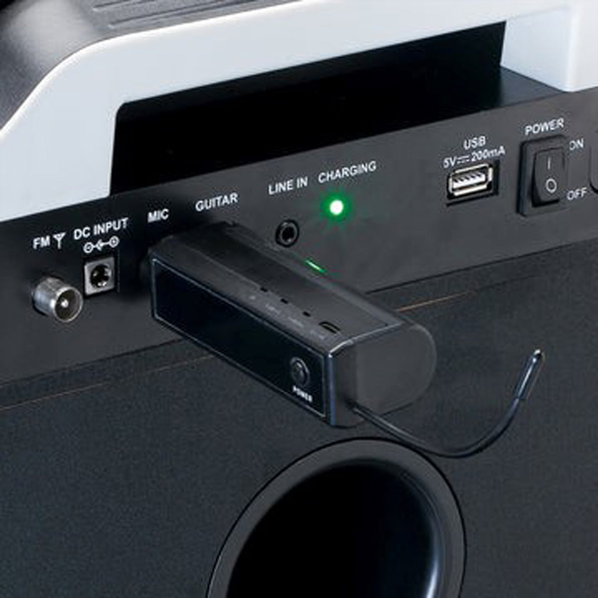 Lenco MCW-011 – Bühnenmikrofon – 6,35 mm Klinke, Kabellos, Niere, 15 m Reichweite – Schwarz