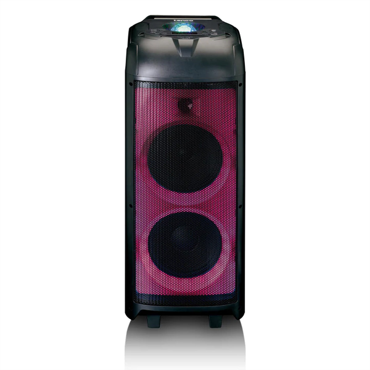 Lenco PA-260BK – Party-Lautsprecher – 150 W, Diskokugel, 12 h – Schwarz