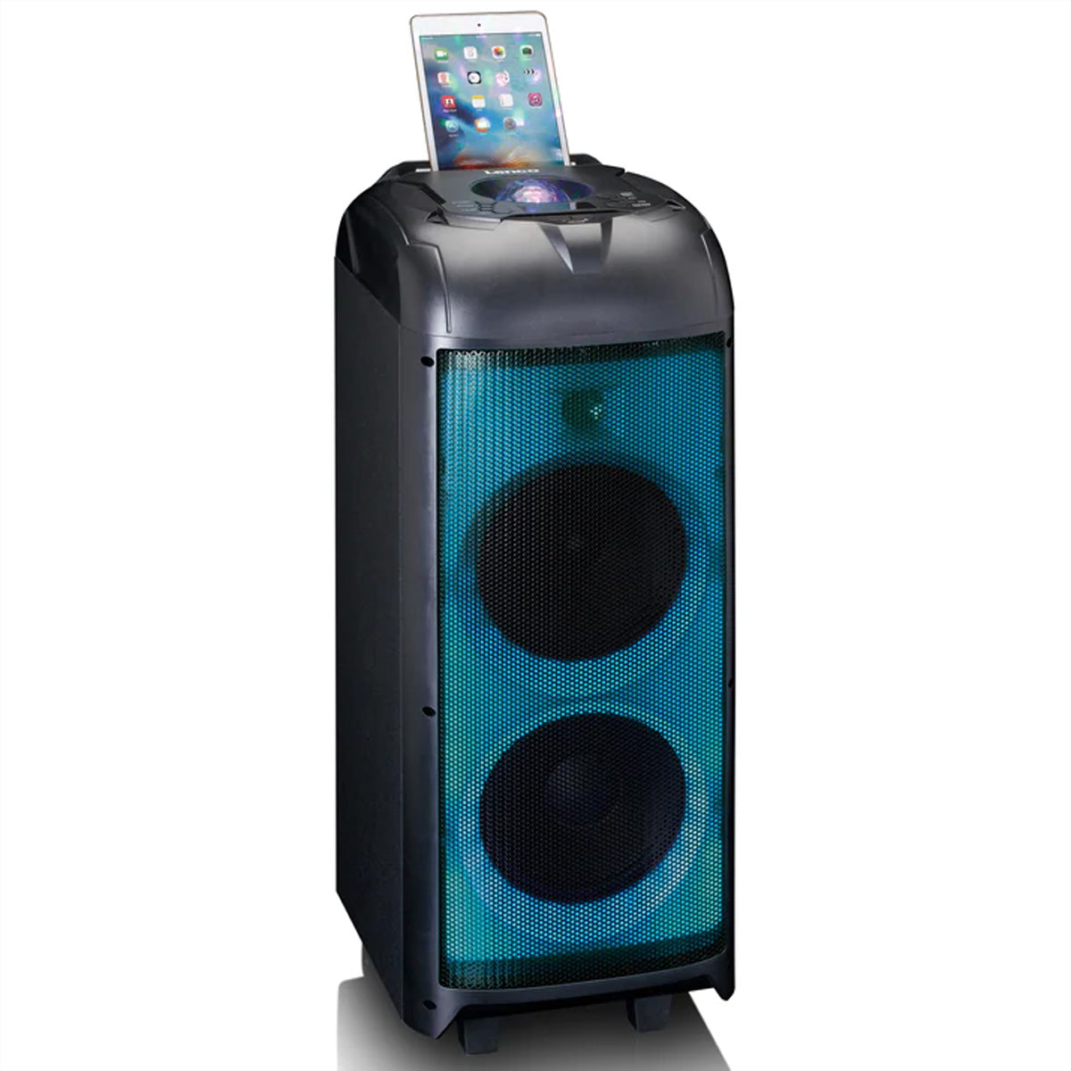 Lenco PA-260BK – Party-Lautsprecher – 150 W, Diskokugel, 12 h – Schwarz