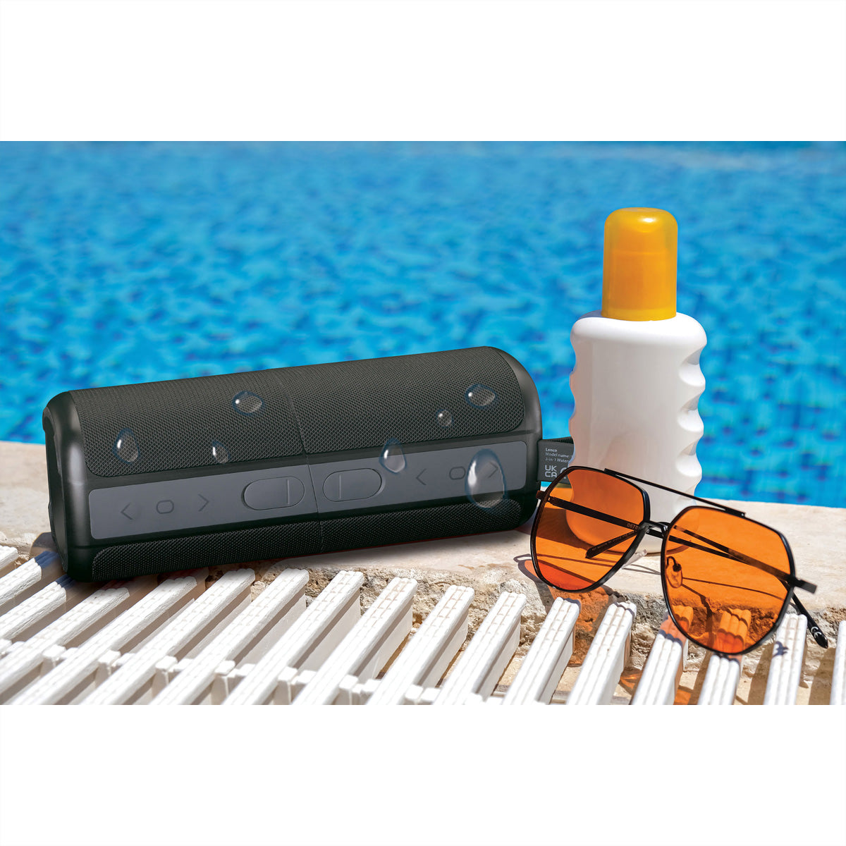 Lenco BTP-400BK – Bluetooth-Lautsprecher – 20 W, IPX7, 8 h – Schwarz