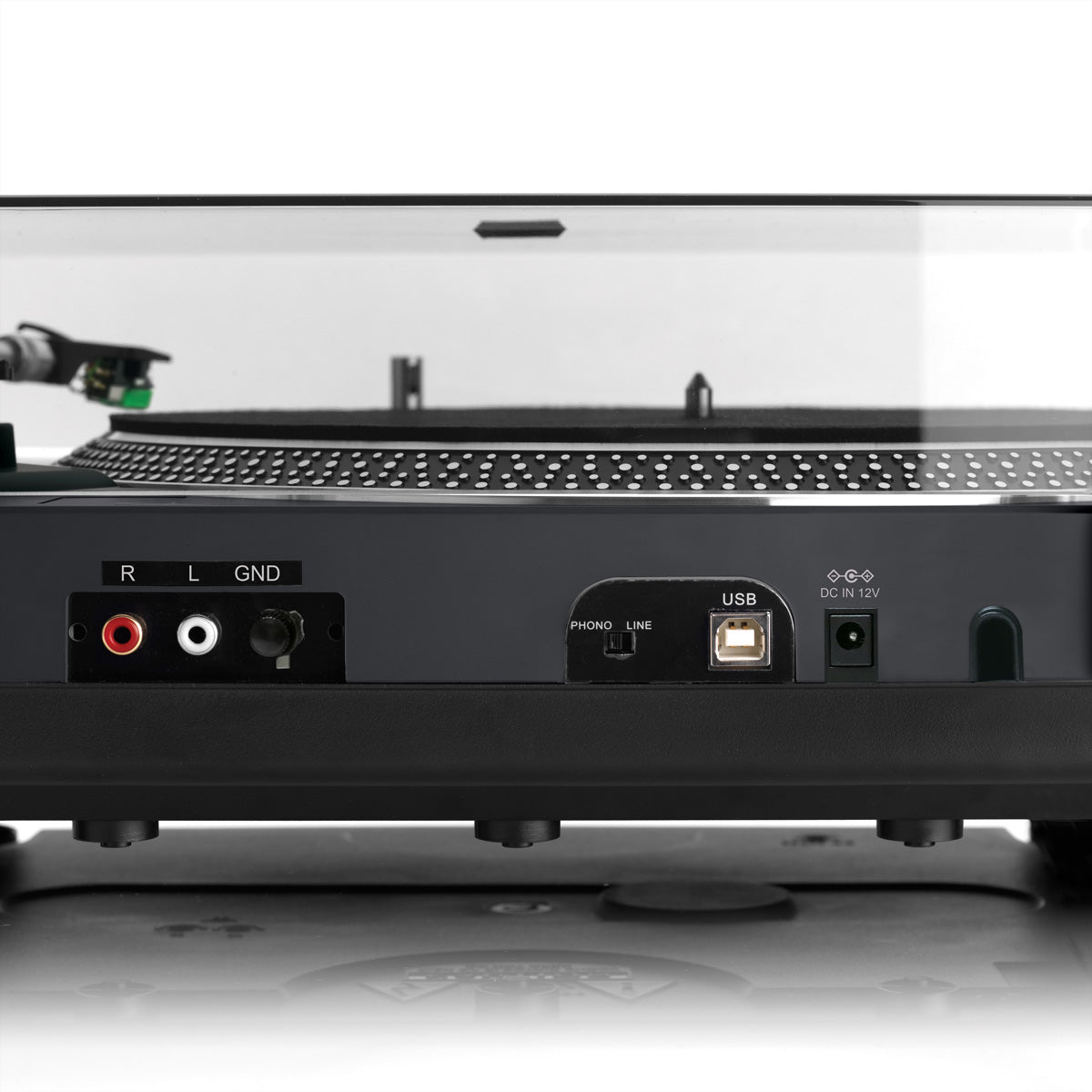 Lenco L-3828BK – Plattenspieler (Direktantrieb, manuell), Phono-Vorverstärker, 33⅓/45 – Schwarz
