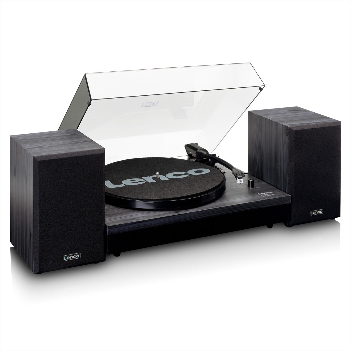 Lenco LS-301BK – Plattenspieler (Riemenantrieb, manuell), Bluetooth, 33⅓/45 – Schwarz